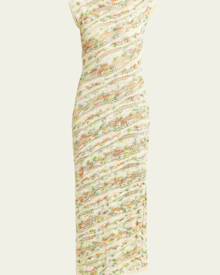 Simone Ashley's Ulla Johnson Dune Floral Pastel Short-Sleeve Knit Dress