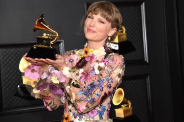 Taylor Swift Wears ReputationEsque Schiaparelli Gown to the 2024 Grammys