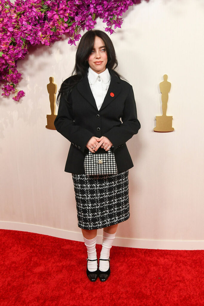 Billie Eilish at the 2024 Oscars.