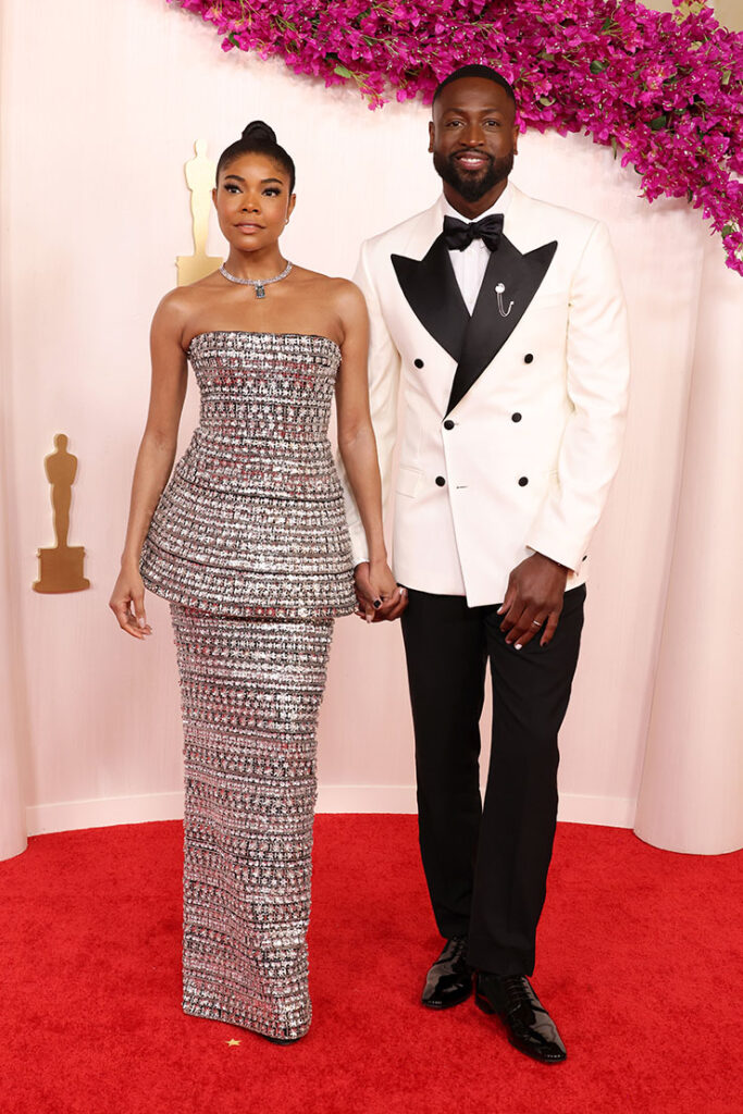 Gabrielle Union-Wade and Dwyane Wade at the 2024 Oscars.