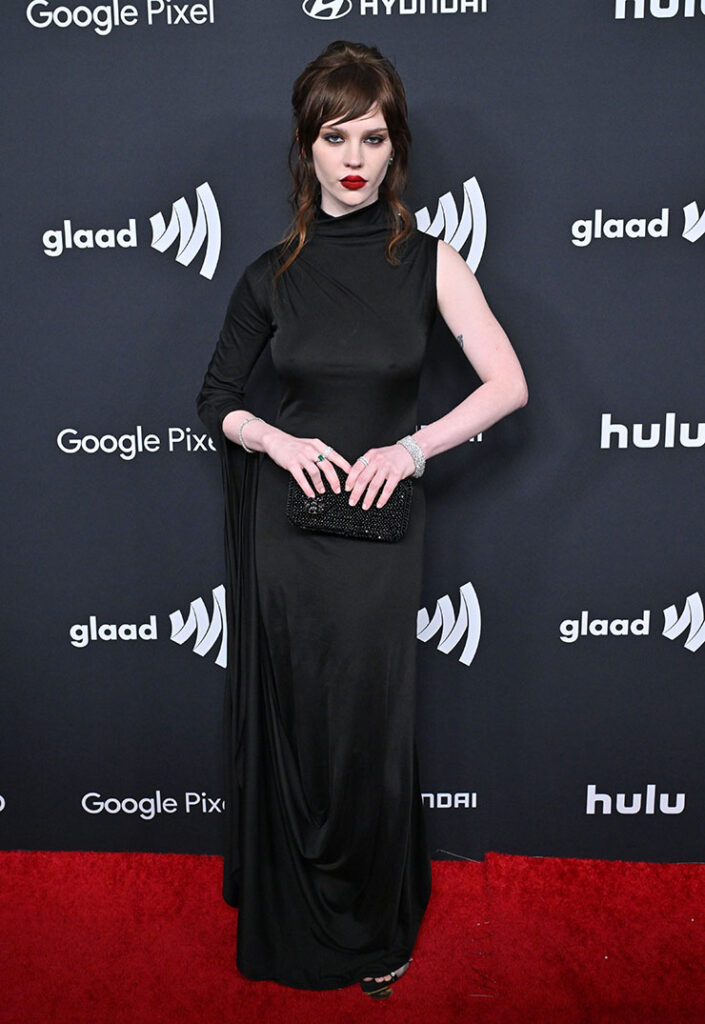 Sophie Thatcher attends the 35th Annual GLAAD Media Awards