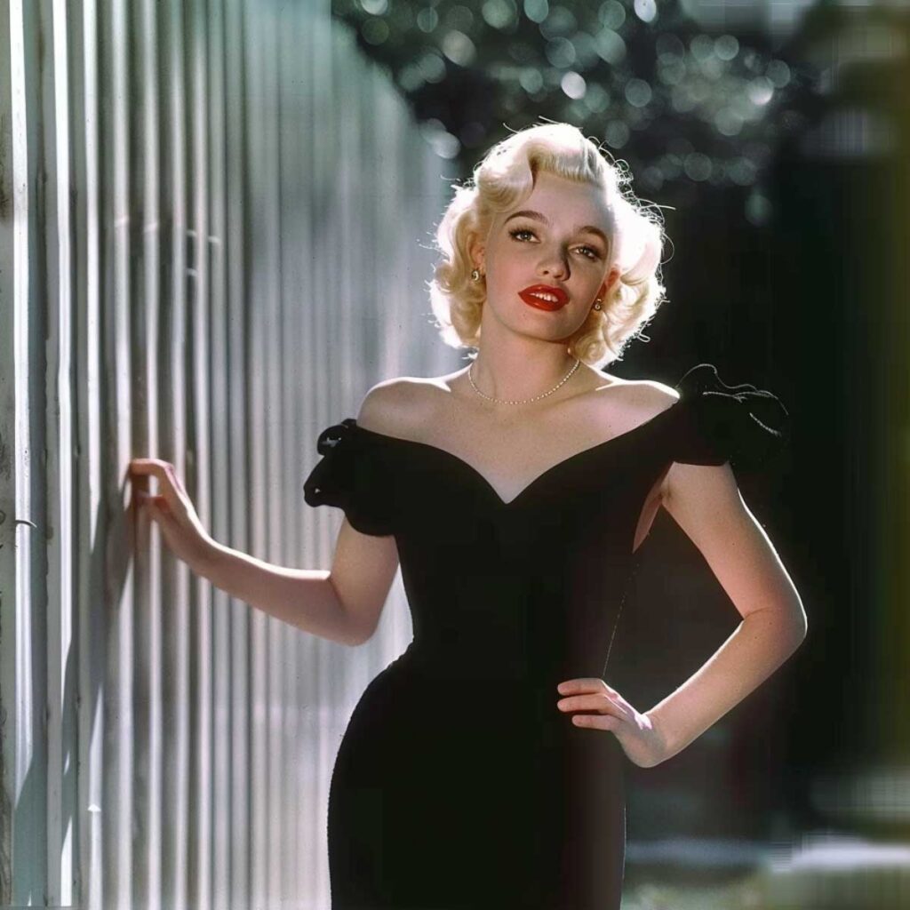 How Marilyn Monroe's Black Dress Shone with Sunlit Grace