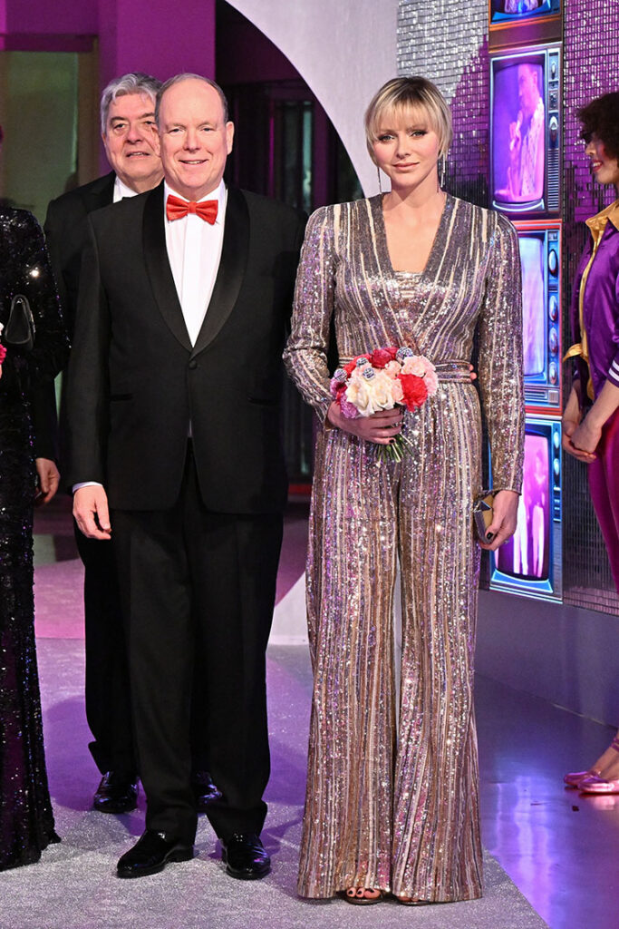 Prince Albert II of Monaco and Princess Charlene of Monaco attend the Rose Ball 2024 