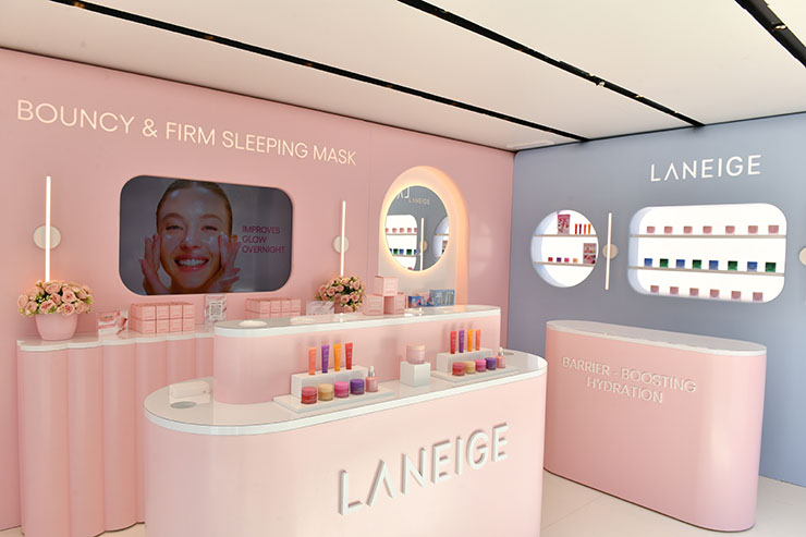 An interior view of atmosphere during the LANEIGE Pop-Up at The Grove LA