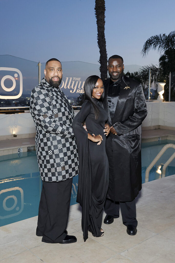 Micah McDonald, Aja Naomi King and Wayman Bannerman attend THR Power Stylists presented by Instagram