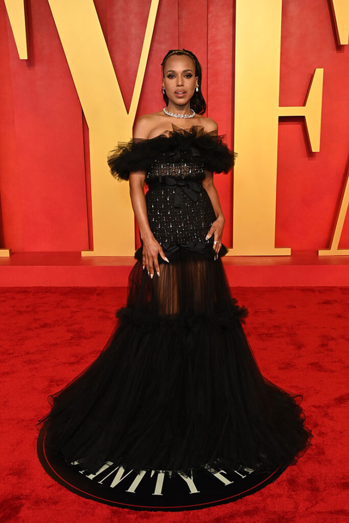 Kerry Washington Wore Giambattista Valli Haute Couture To The 2024 Vanity Fair Oscar Party