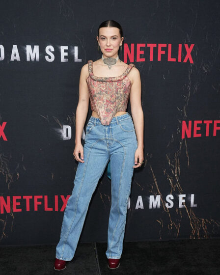 Millie Bobby Brown Wore Kelsey Randall x Swayed Stature To The 'Damsel' New York Photocall