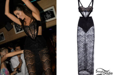 Olivia Culpo: Black Lace Dress