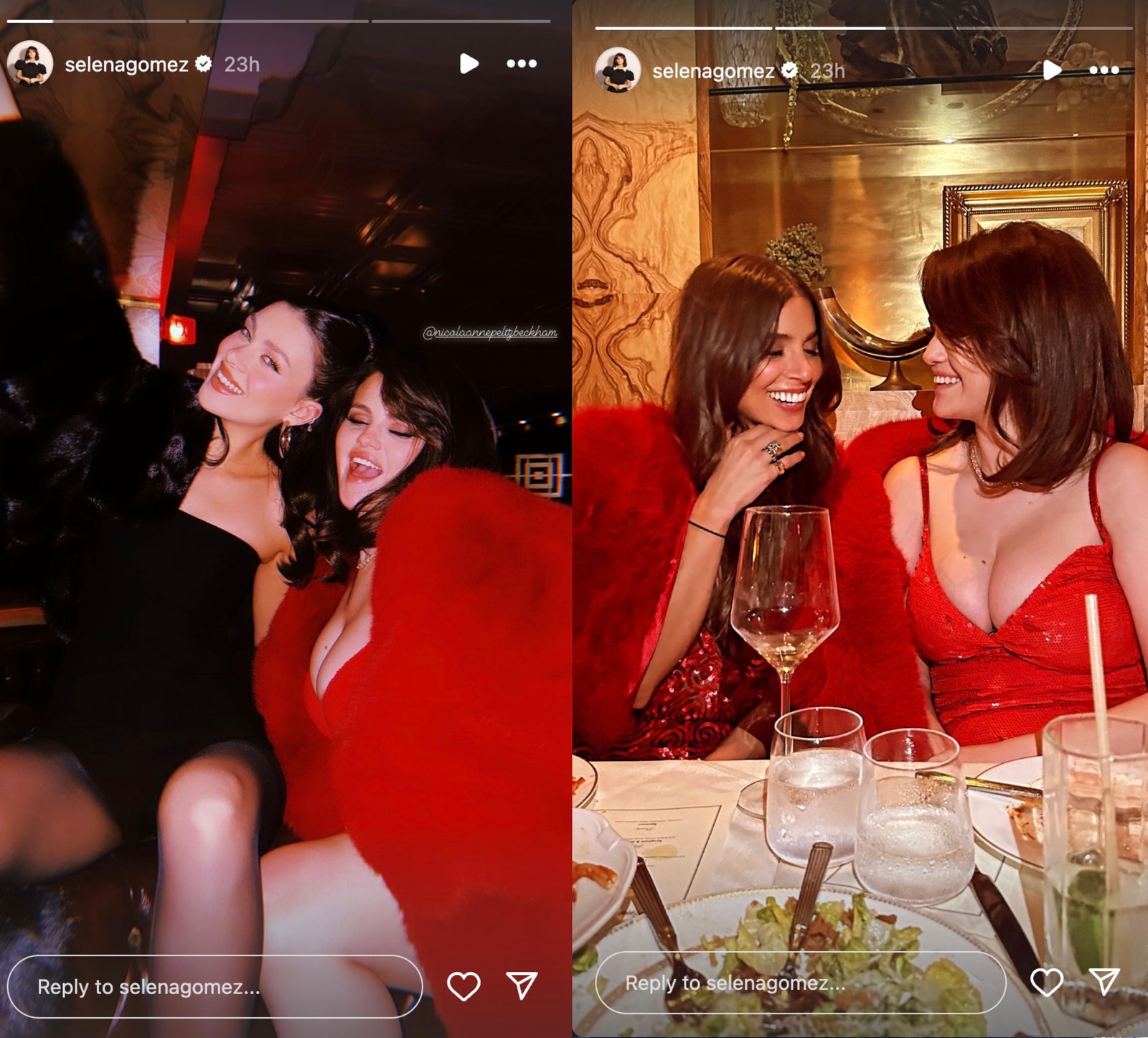 Selena Gomez Was Giving Jessica Rabbit In A Sexy Plunging Red Dress At Benny Blanco's Birthday