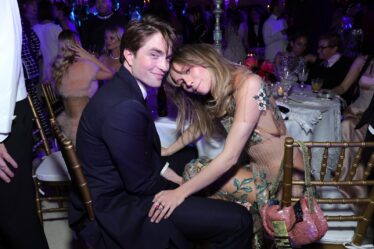 Robert Pattinson and Suki Waterhouse at the 2023 Met Gala Celebrating “Karl Lagerfeld A Line of Beauty” at the...
