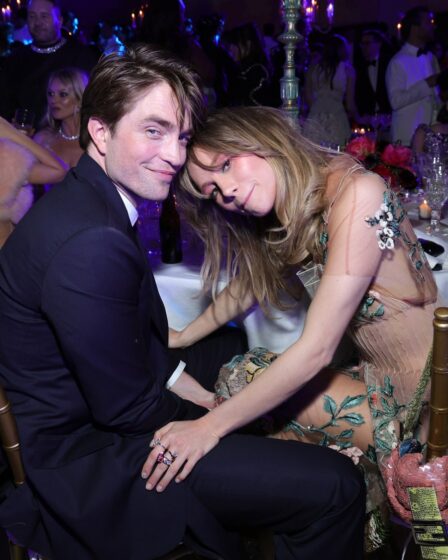 Robert Pattinson and Suki Waterhouse at the 2023 Met Gala Celebrating “Karl Lagerfeld A Line of Beauty” at the...