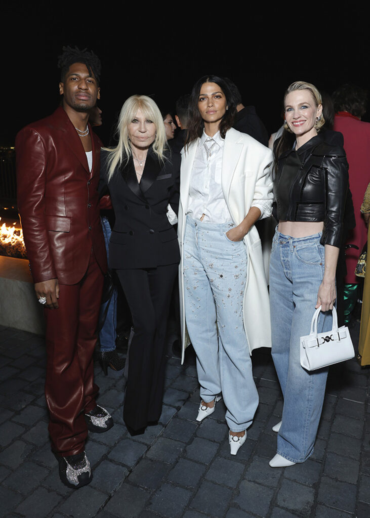 Jon Batiste, Donatella Versace, Camila Alves, and January Jones attend Donatella Versace hosts a cocktail party in Los Angeles celebrating Versace icons