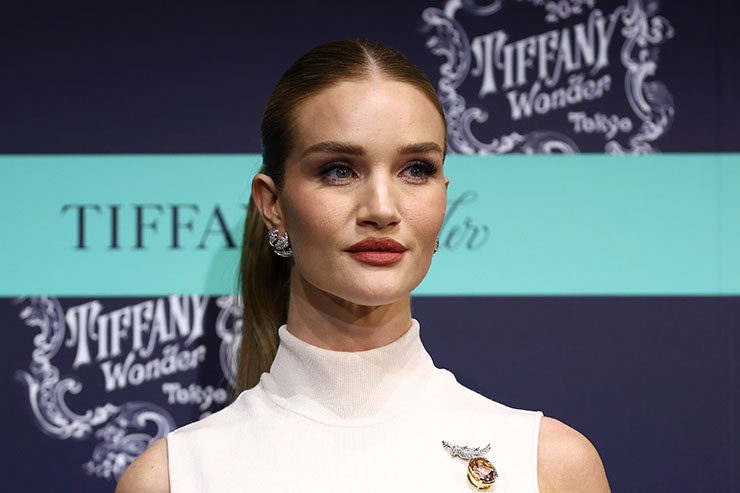 Rosie Huntington-Whiteley attends Tiffany & Co.'s opening celebration for the House's 'Tiffany Wonder' exhibition