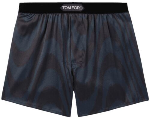 Tom Ford Velvet-Trimmed Stretch-Silk Satin Boxer Shorts