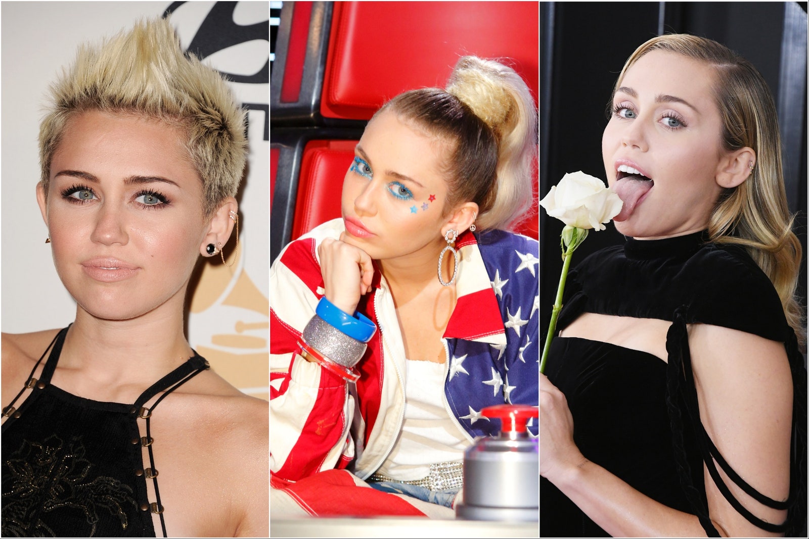 Image may contain Miley Cyrus Clothing Costume Person Adult People Head Face Photography Portrait and Accessories