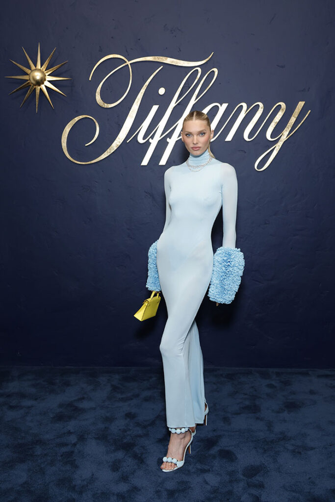 Elsa Hosk attends the Tiffany & Co. Celebration of the launch of Blue Book 2024: Tiffany Céleste