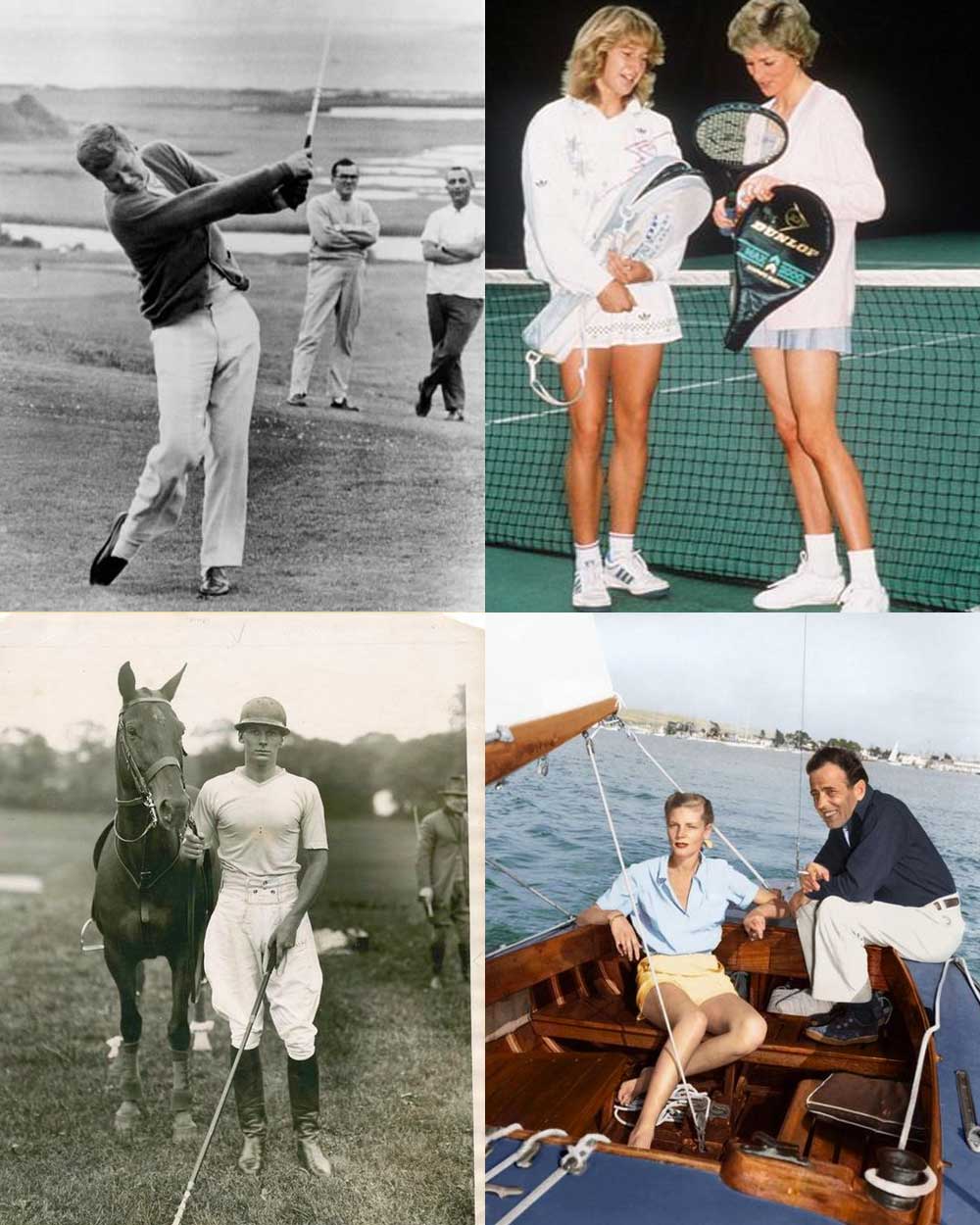 preppy sports: golf, tennis, polo, sailing