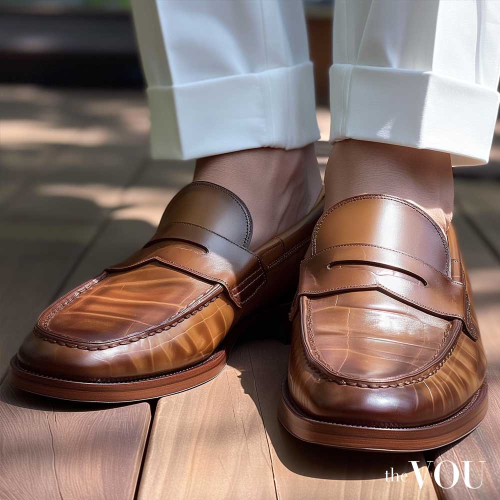 Old Money style penny loafers