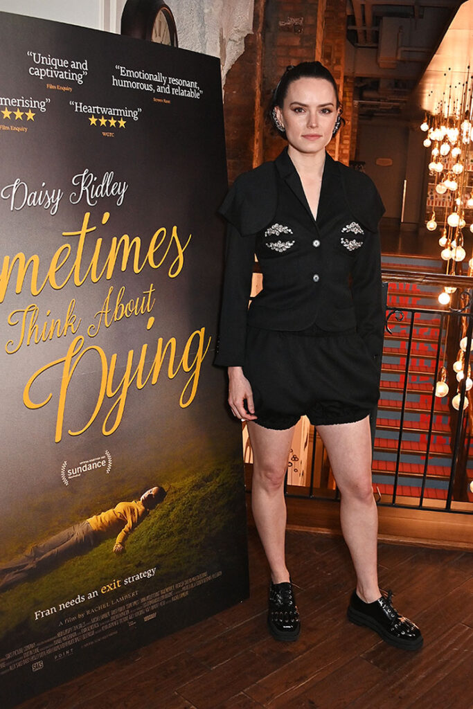 Daisy Ridley Wore Simone Rocha To The 'Sometimes I Think About Dying' London Screening