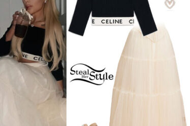 Gabi DeMartino: Black Crop Top, Tulle Skirt