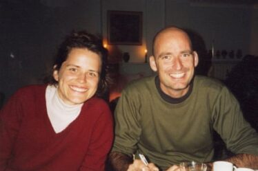 Alicia and Bart on the day of their reunion in Antwerp in 1995.