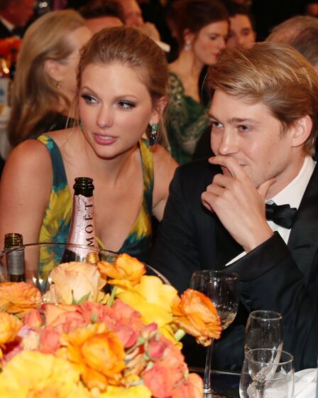 Taylor Swift and Joe Alwyn at the Golden Globe Awards in 2020.