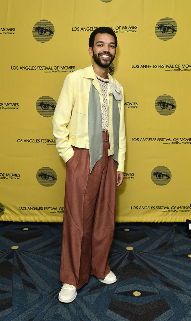 Justice Smith Wore Amiri To The 'I Saw The TV Glow' Los Angeles Festival of Movies Premiere