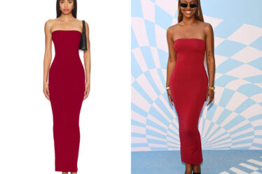 Justine Skye's Wolford Fatal Strapless Tube Dress