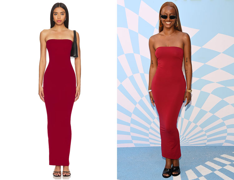Justine Skye's Wolford Fatal Strapless Tube Dress