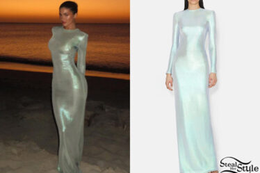Kylie Jenner: Iridescent Maxi Dress