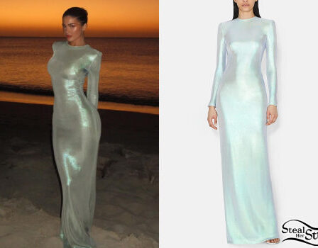 Kylie Jenner: Iridescent Maxi Dress