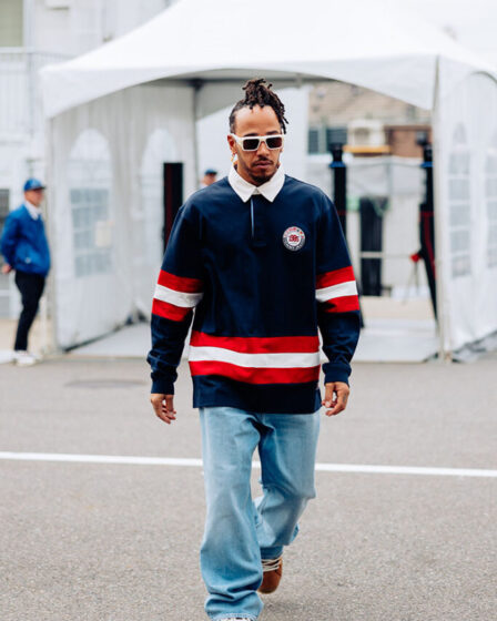 Lewis Hamilton Wore Tommy Jeans & Prada For The F1 Japanese Grand Prix