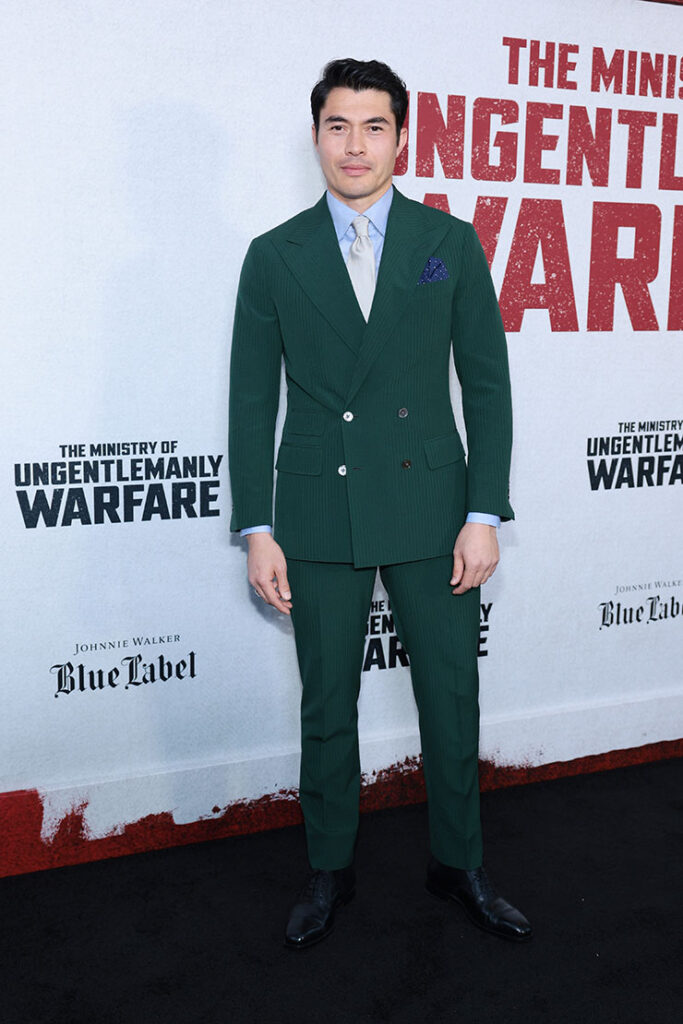 Henry Golding attends the premiere of "The Ministry Of Ungentlemanly Warfare"