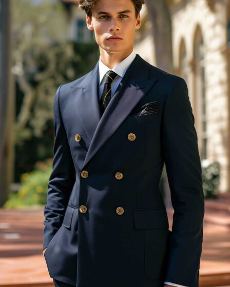 Old Money Style Navy Suit