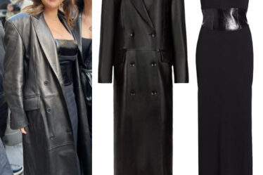 Selena Gomez: Black Dress and Coat
