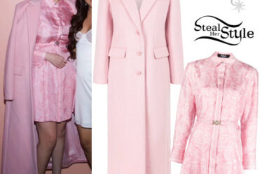 Selena Gomez: Pink Dress and Coat
