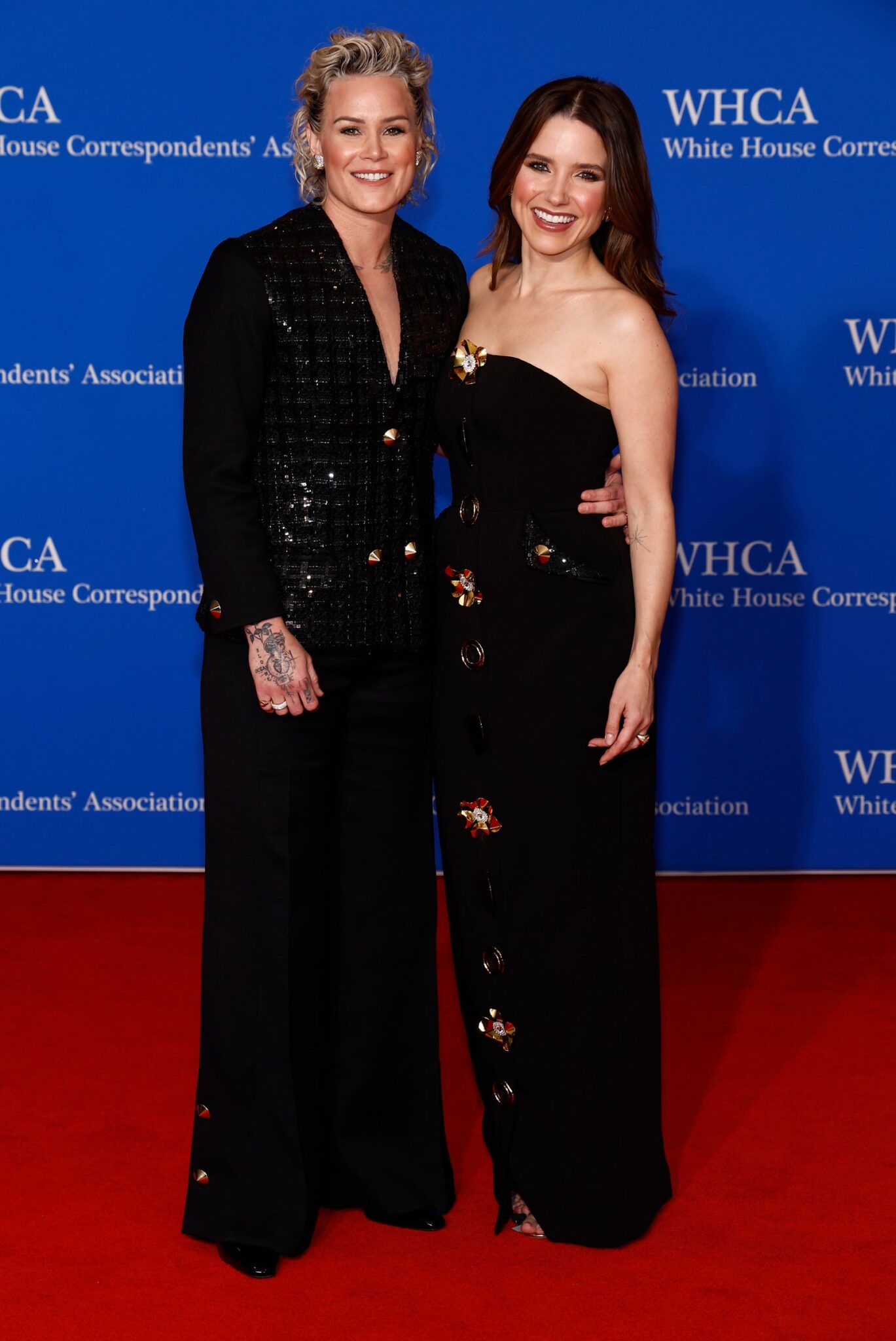 Sophia Bush and Ashlyn Harris Coordinated Looks For Their Red Carpet ...