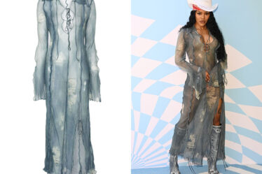 Teyana Taylor's Acne Studios Trompe L'Oeil-Print Dress