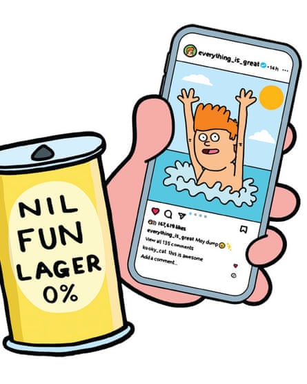 Tin of lager, phone.