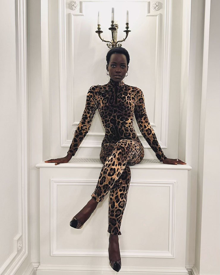 Lupita Nyong'o attends the Paris Press for "A Quiet Place: Day One"