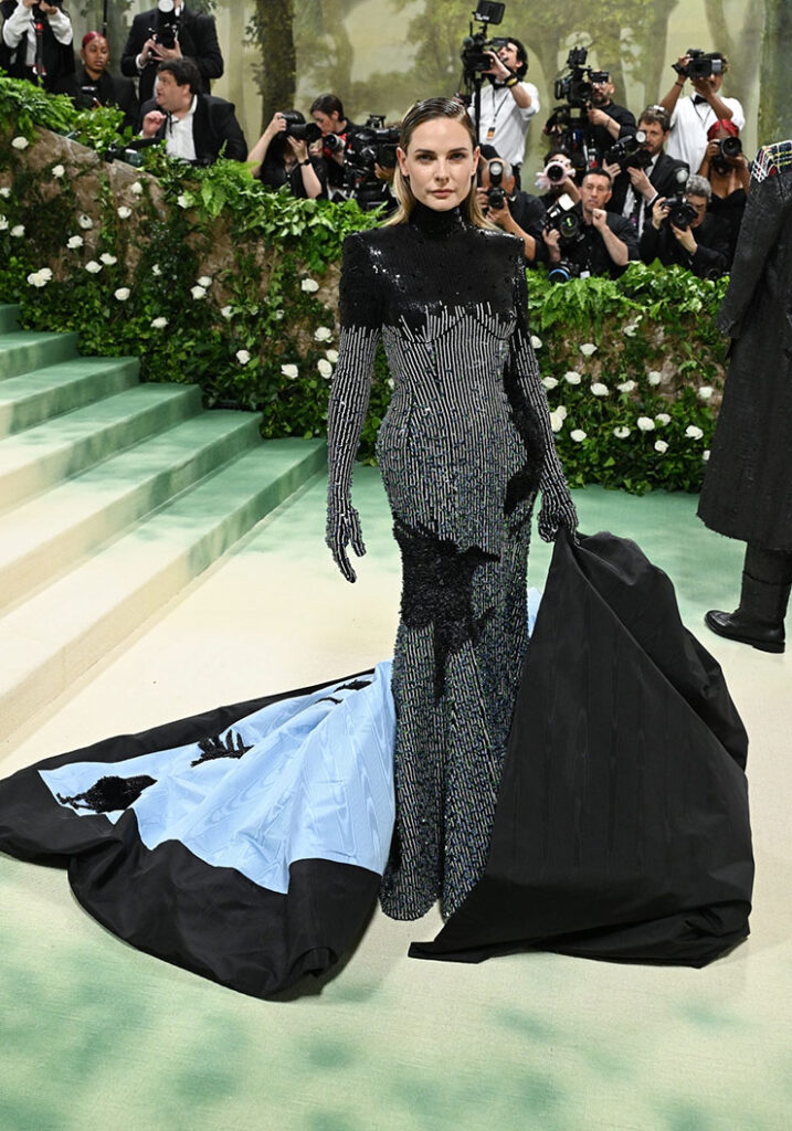 Rebecca Ferguson attends The 2024 Met Gala Celebrating "Sleeping Beauties: Reawakening Fashion"