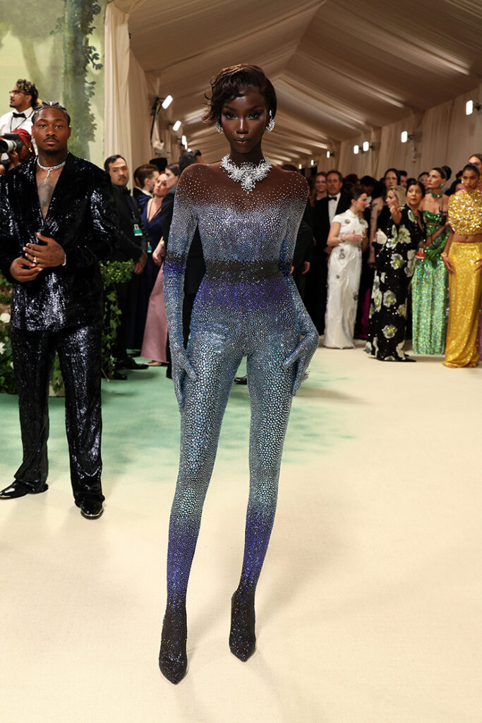 Anok Yai attends The 2024 Met Gala Celebrating "Sleeping Beauties: Reawakening Fashion" 