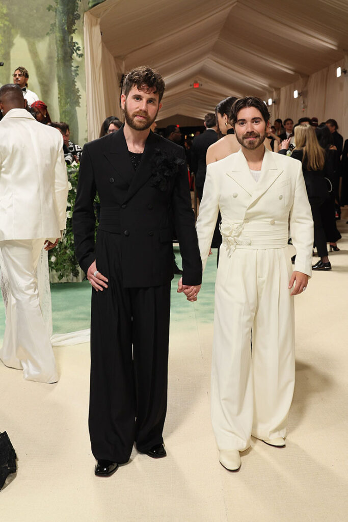 Ben Platt and Noah Galvin attends The 2024 Met Gala Celebrating "Sleeping Beauties: Reawakening Fashion"