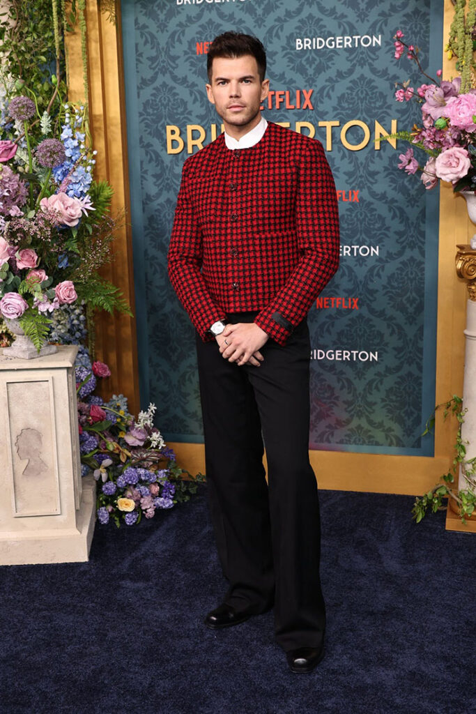 Luke Newton attends the 'Bridgerton' Season 3 New York Premiere