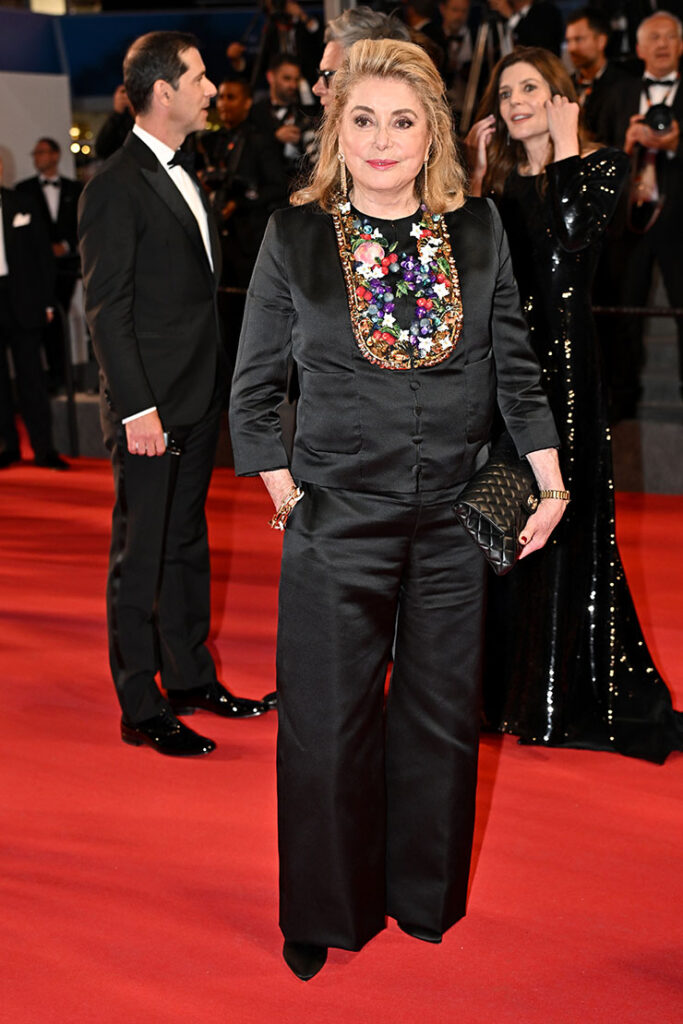 Catherine Deneuve attends the "Marcello Mio" Cannes Film Festival Premiere