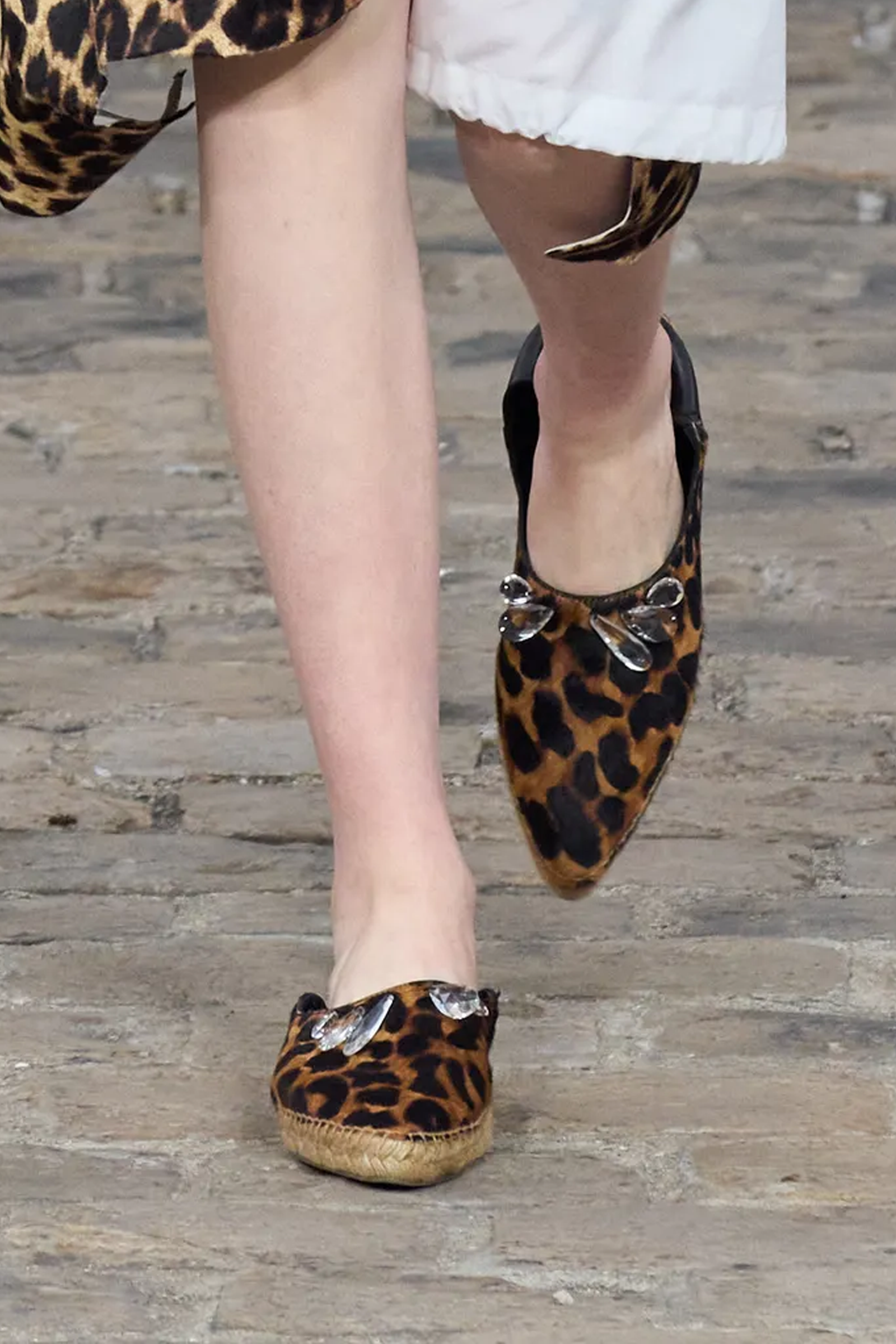 leopard print shoes at Wales Bonner