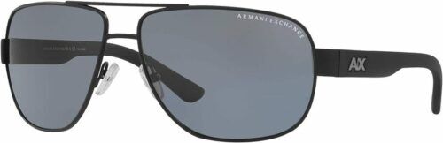 Armani Exchange Sunglasses Matte Black Frame, Gray Lenses