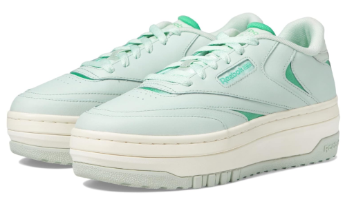 Reebok platform sneakers in aqua color