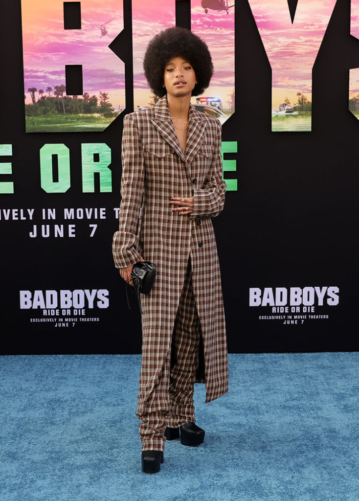 Willow Smith attends the Los Angeles premiere of Columbia Pictures' "Bad Boys: Ride or Die" 