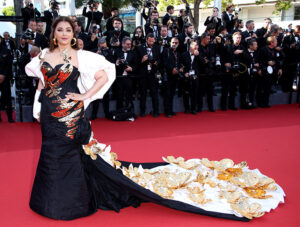 Aishwarya Rai Bachchan Wore Falguni Shane Peacock To The ‘Megalopolis’ Cannes Film Festival Premiere